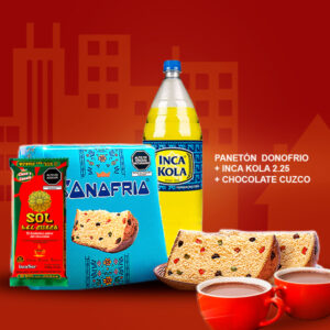 Panetón Donofrio bolsa + Inca kola 2,25+ 1 Chocolate Cuzco